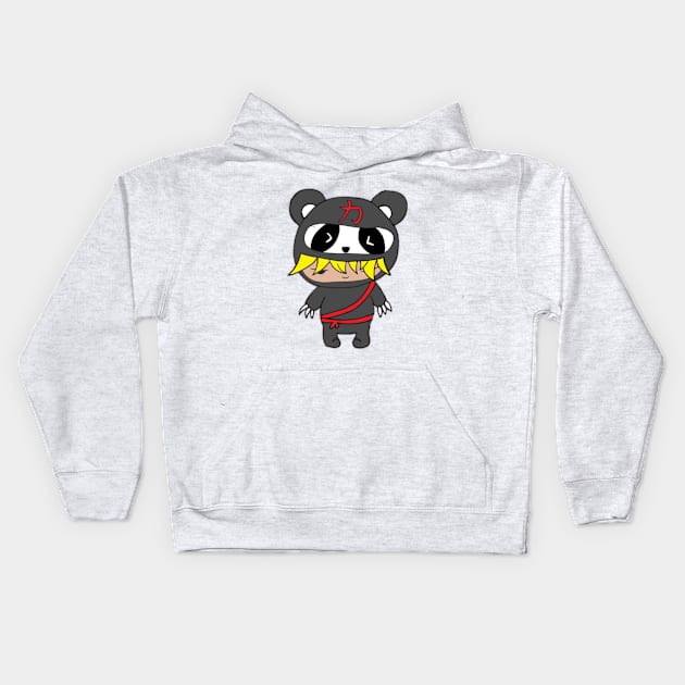 Panda Ninja Boy Kids Hoodie by Crazytrain77